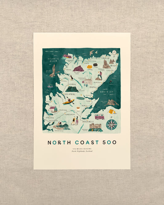 North Coast 500 A3 Route Map