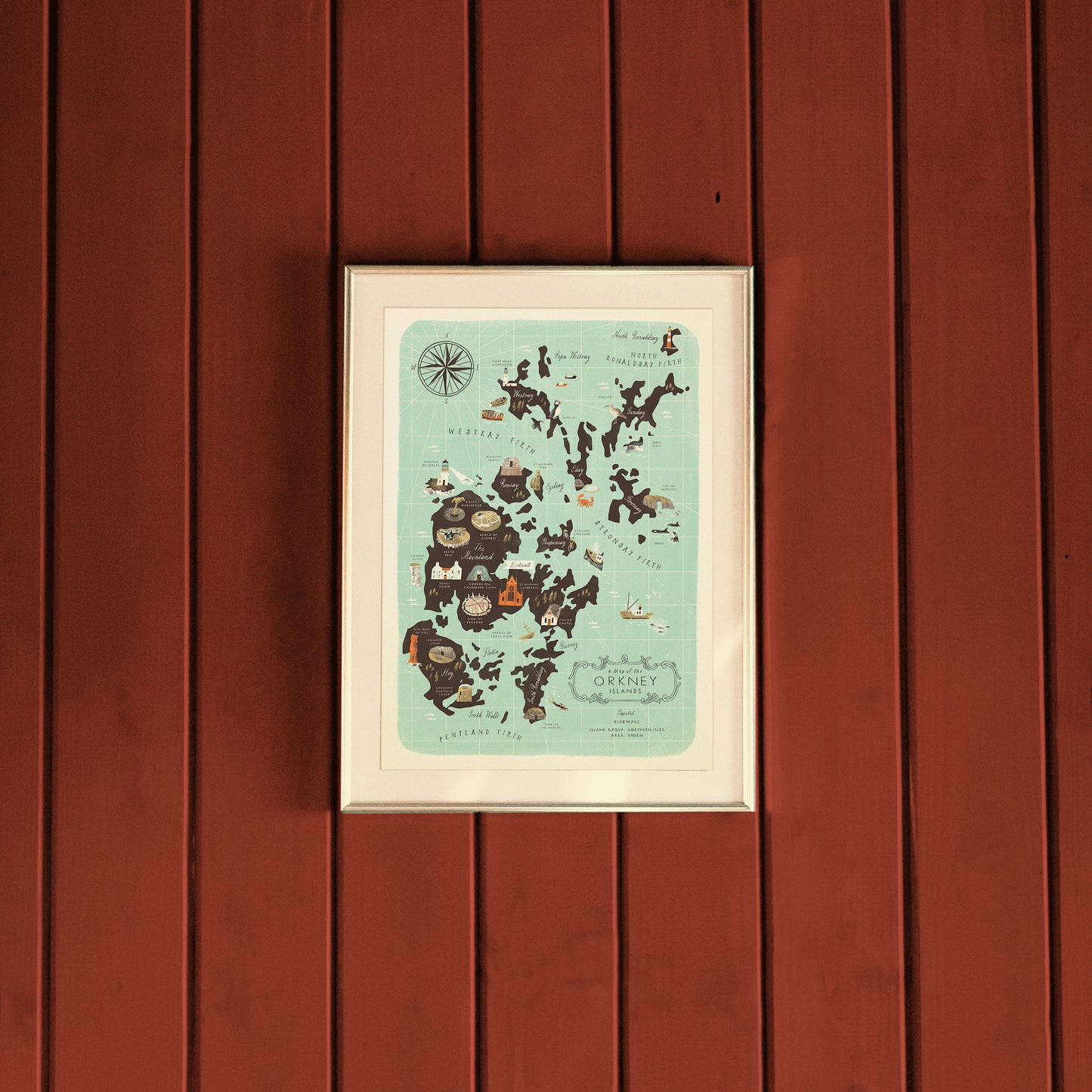 The Orkney Islands A3 Map
