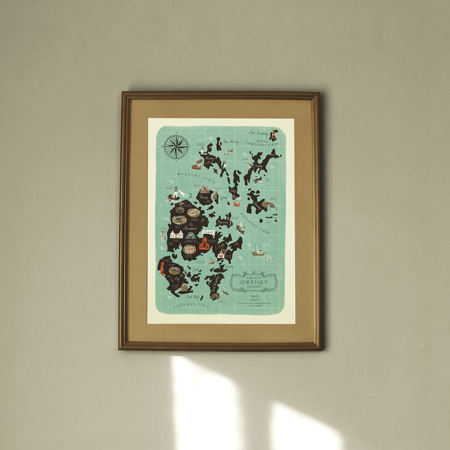 The Orkney Islands A3 Map