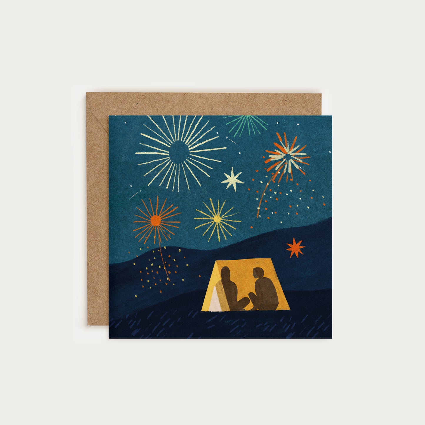 Fireworks Greetings Card