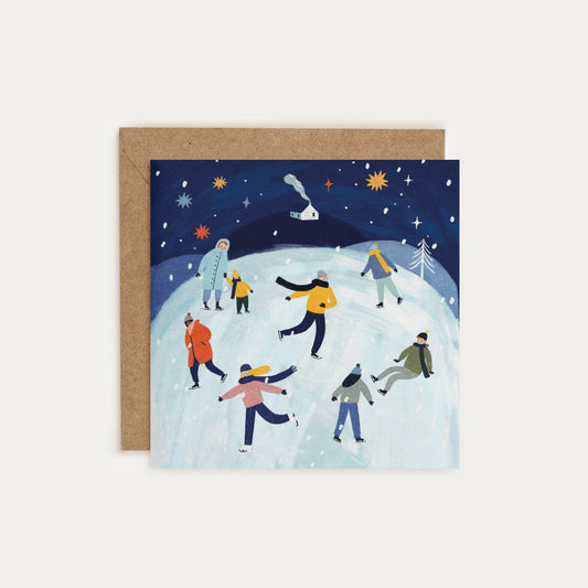 Ice Skating Greetings Card