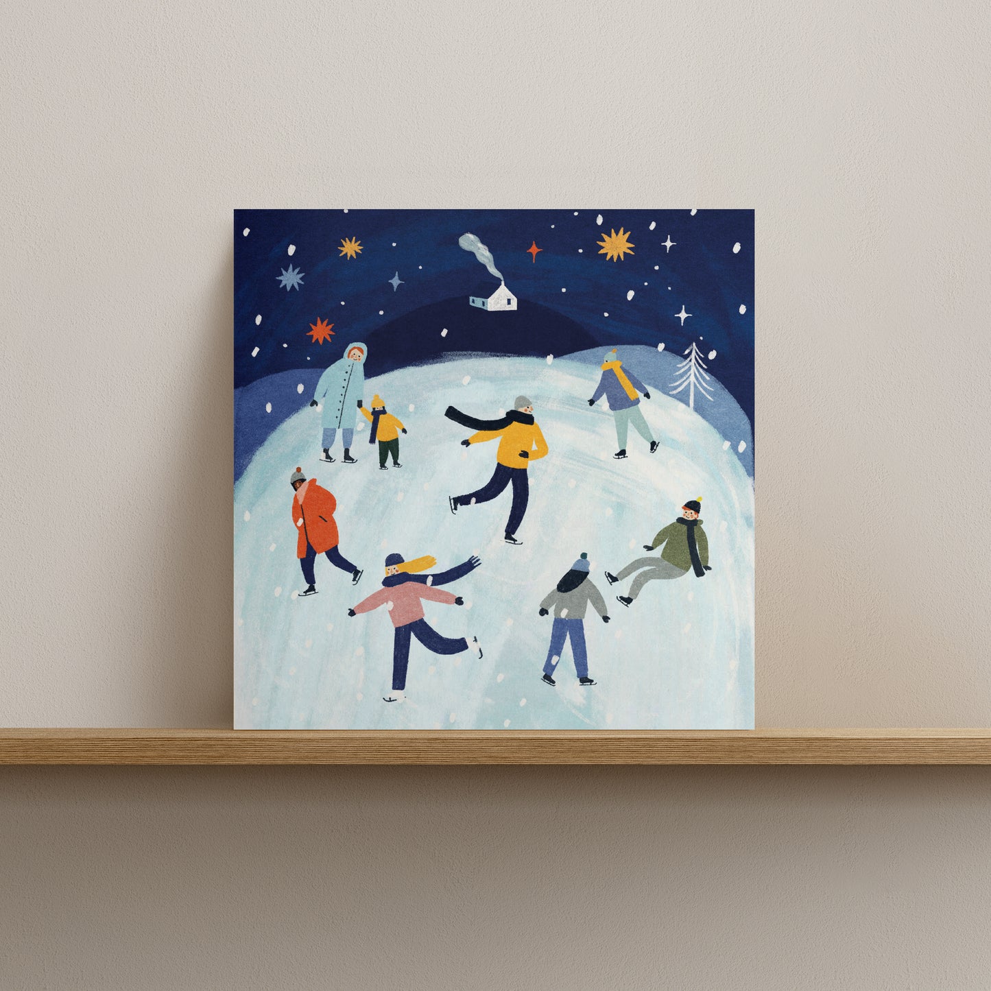 Ice Skating Greetings Card