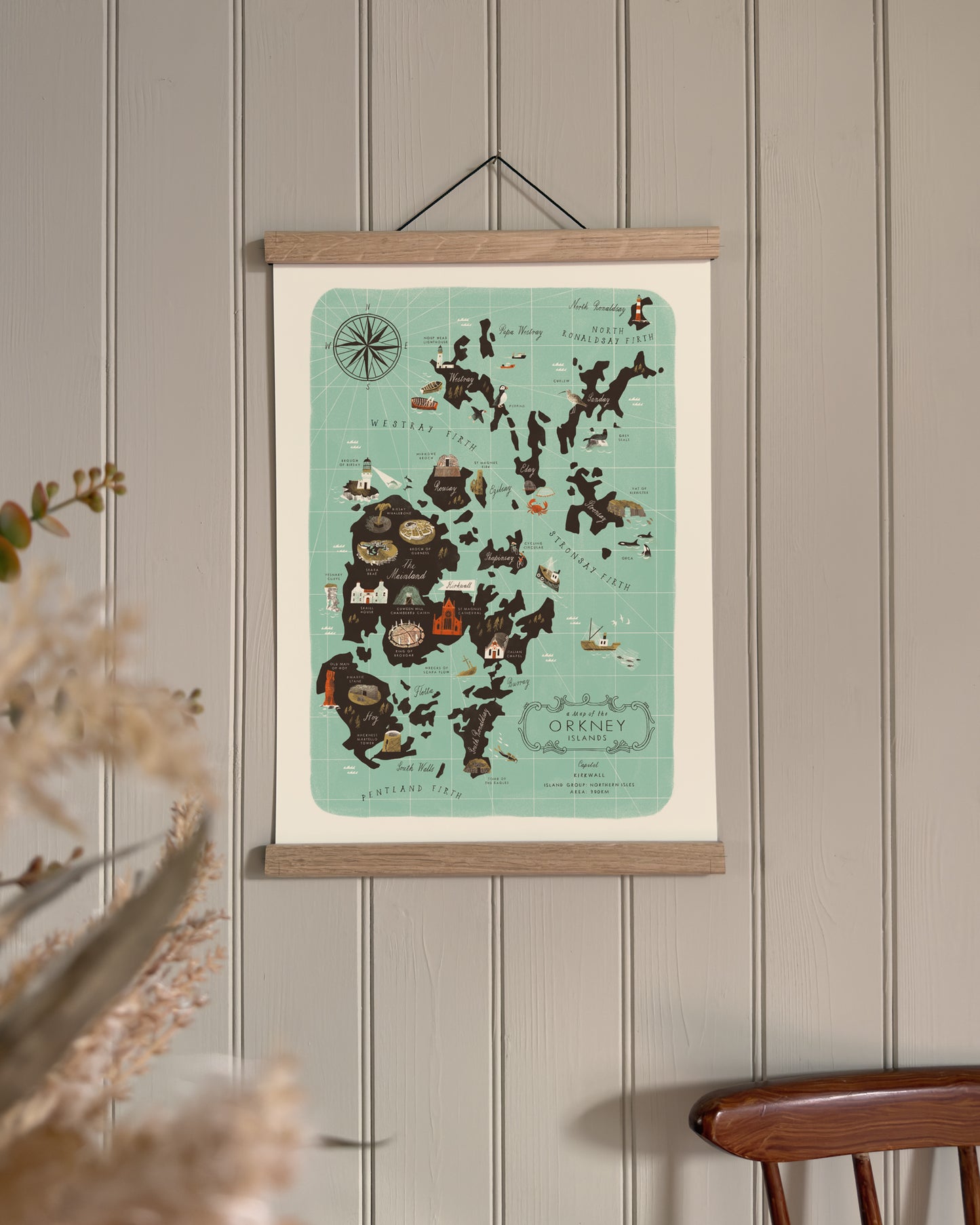 The Orkney Islands A3 Map