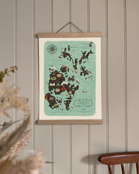 The Orkney Islands A3 Map