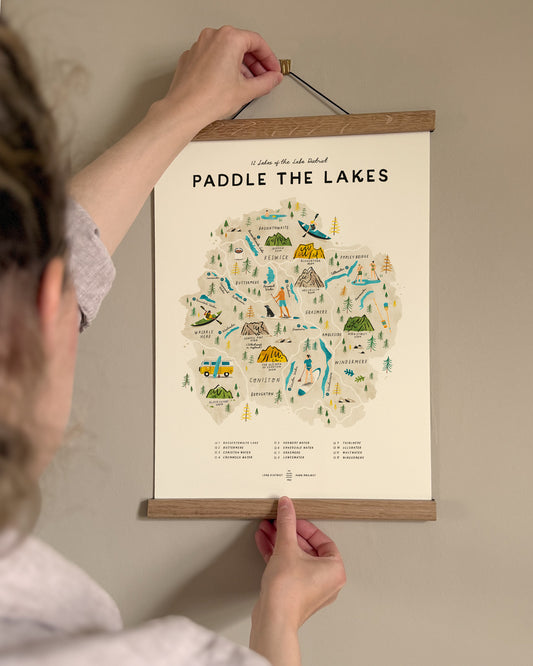 Paddle the Lakes A3 Map Checklist