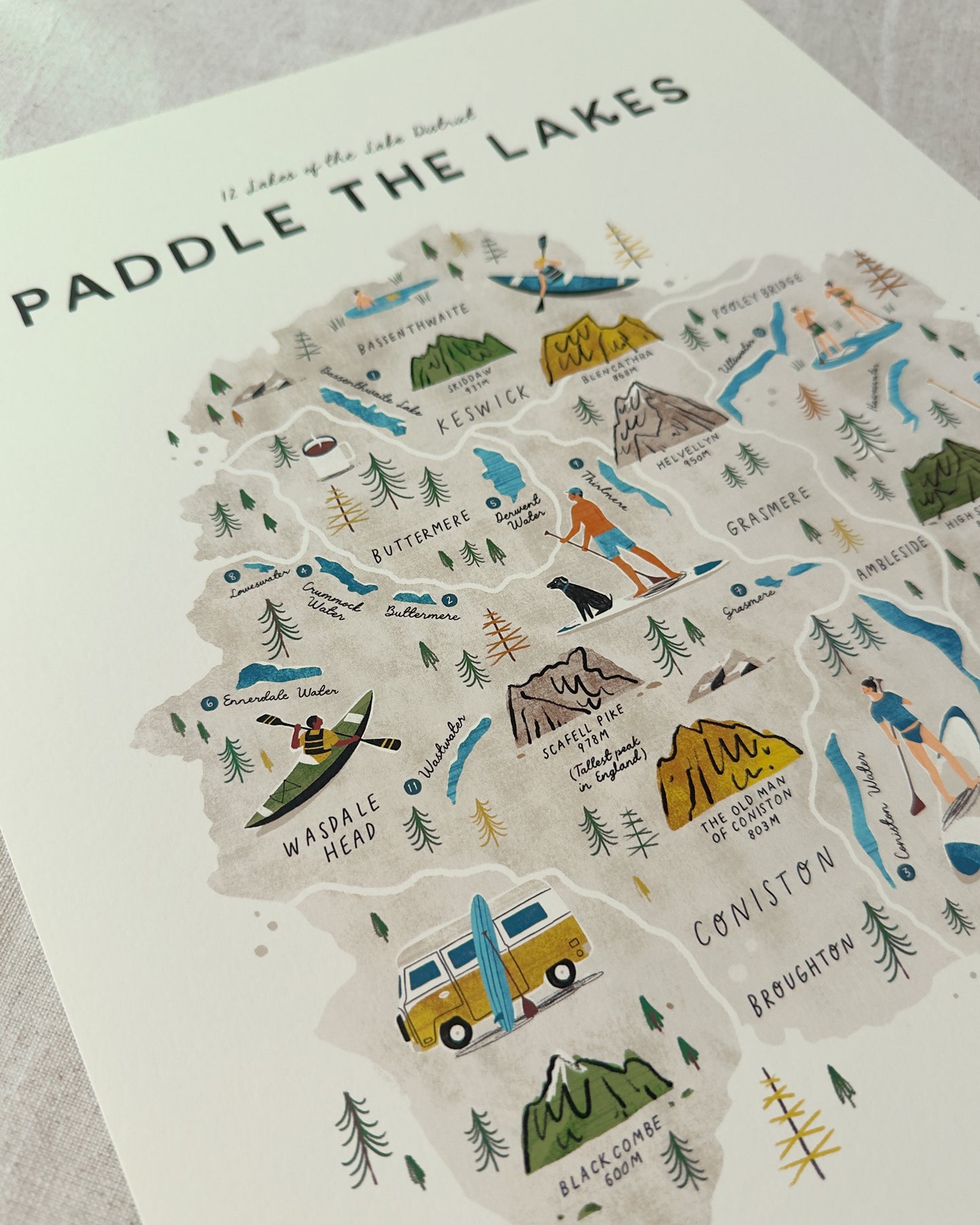 Paddle the Lakes A3 Map Checklist