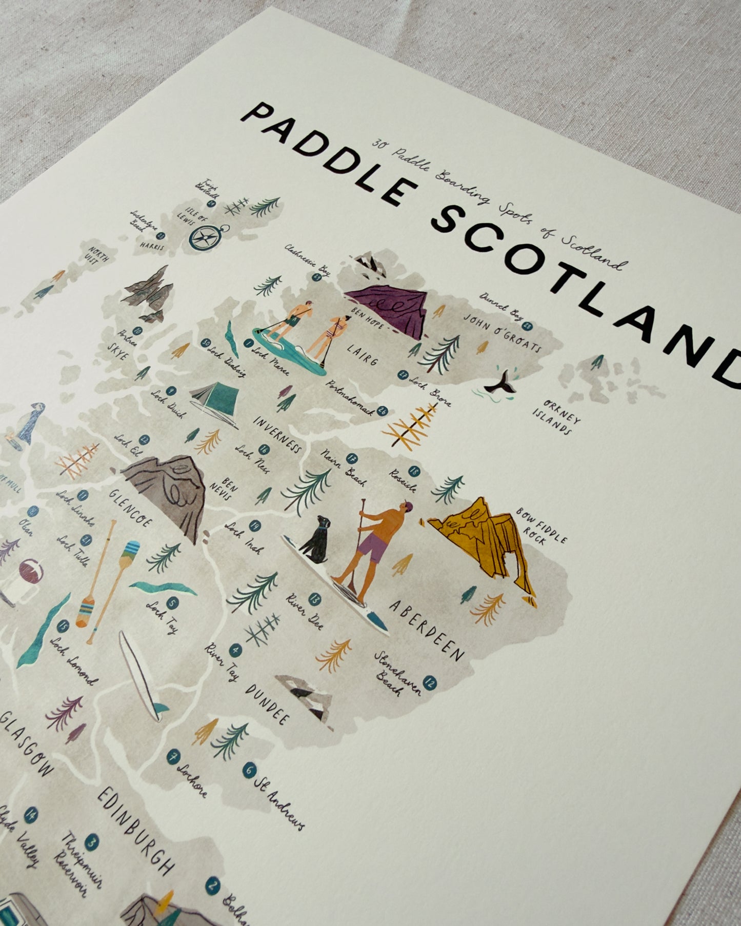 Paddle Scotland A3 Map Checklist