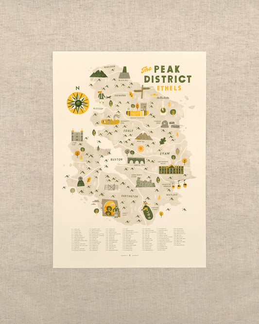 The Peak District Ethels A2 Map Checklist