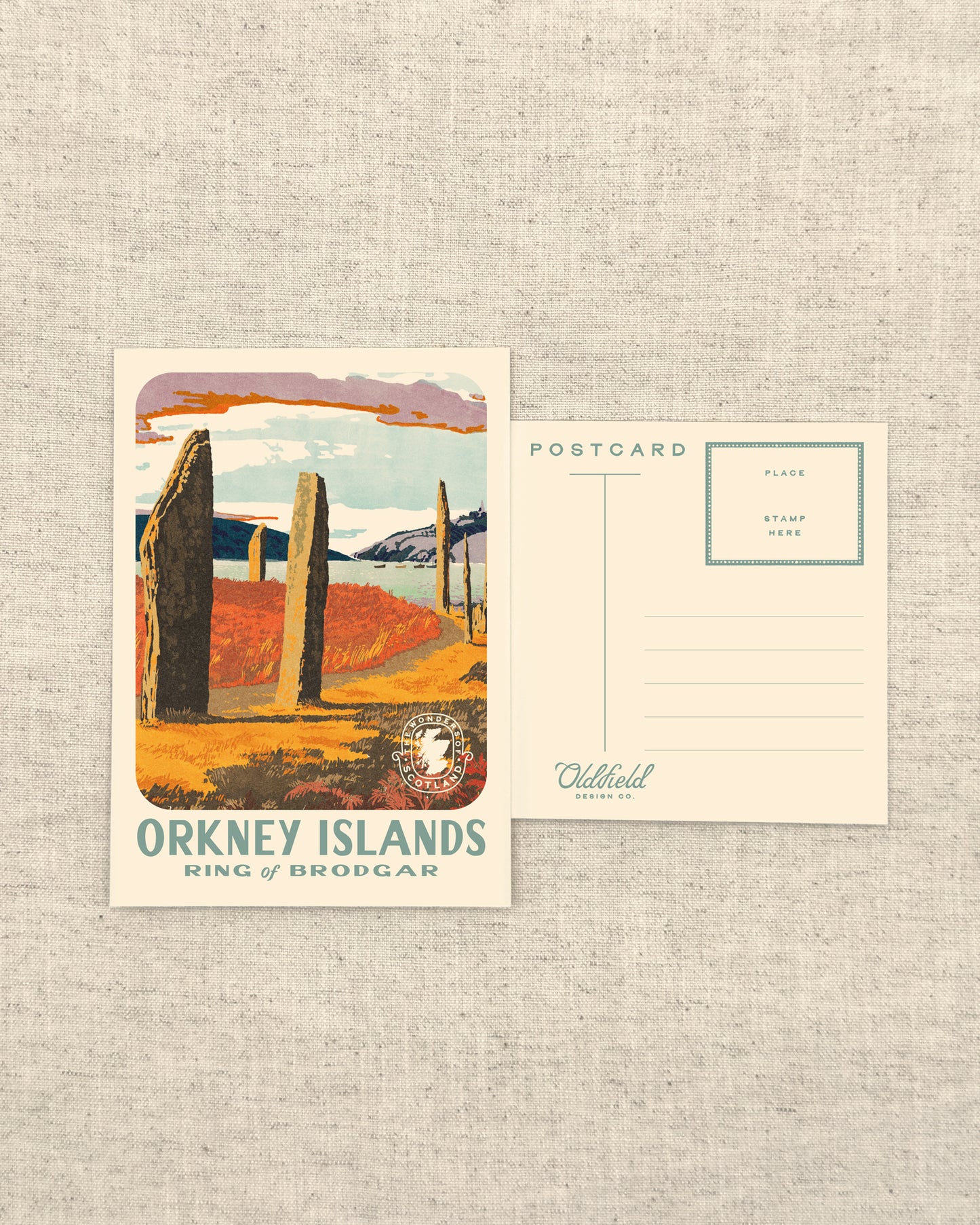 Vintage Visit The Ring of Brodgar Postcard