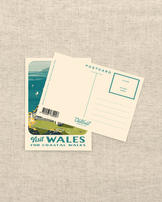Vintage Visit The Welsh Coast Postcard