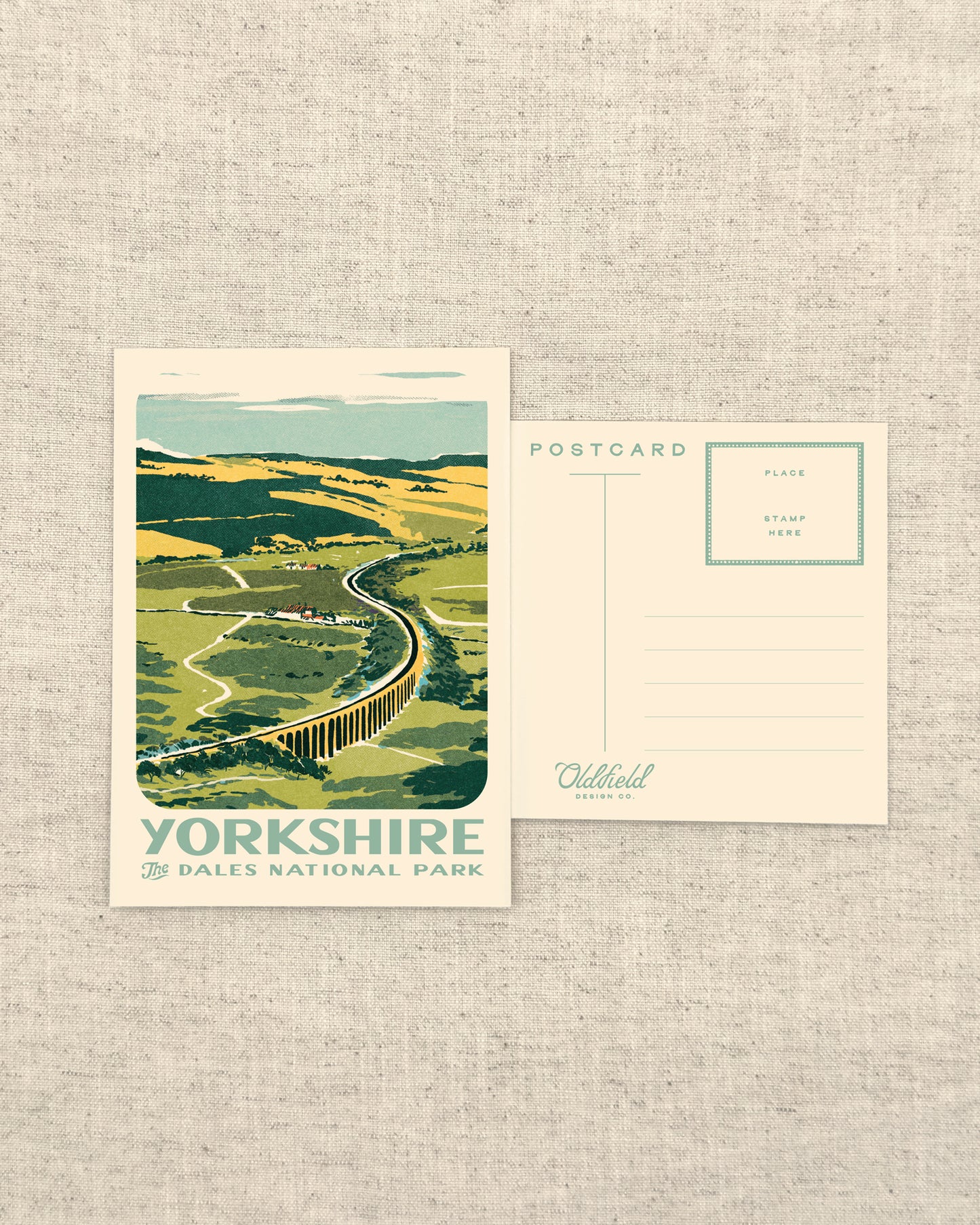 Vintage Visit The Yorkshire Dales Postcard