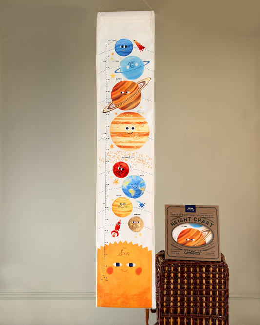 Solar System Children's Fabric Height Chart