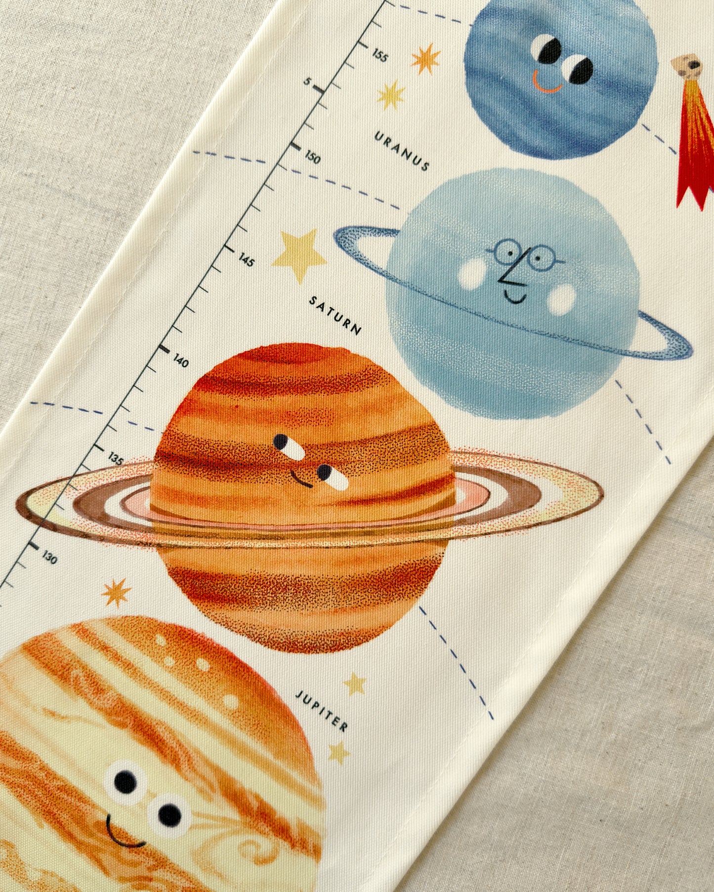 Solar System Children's Fabric Height Chart