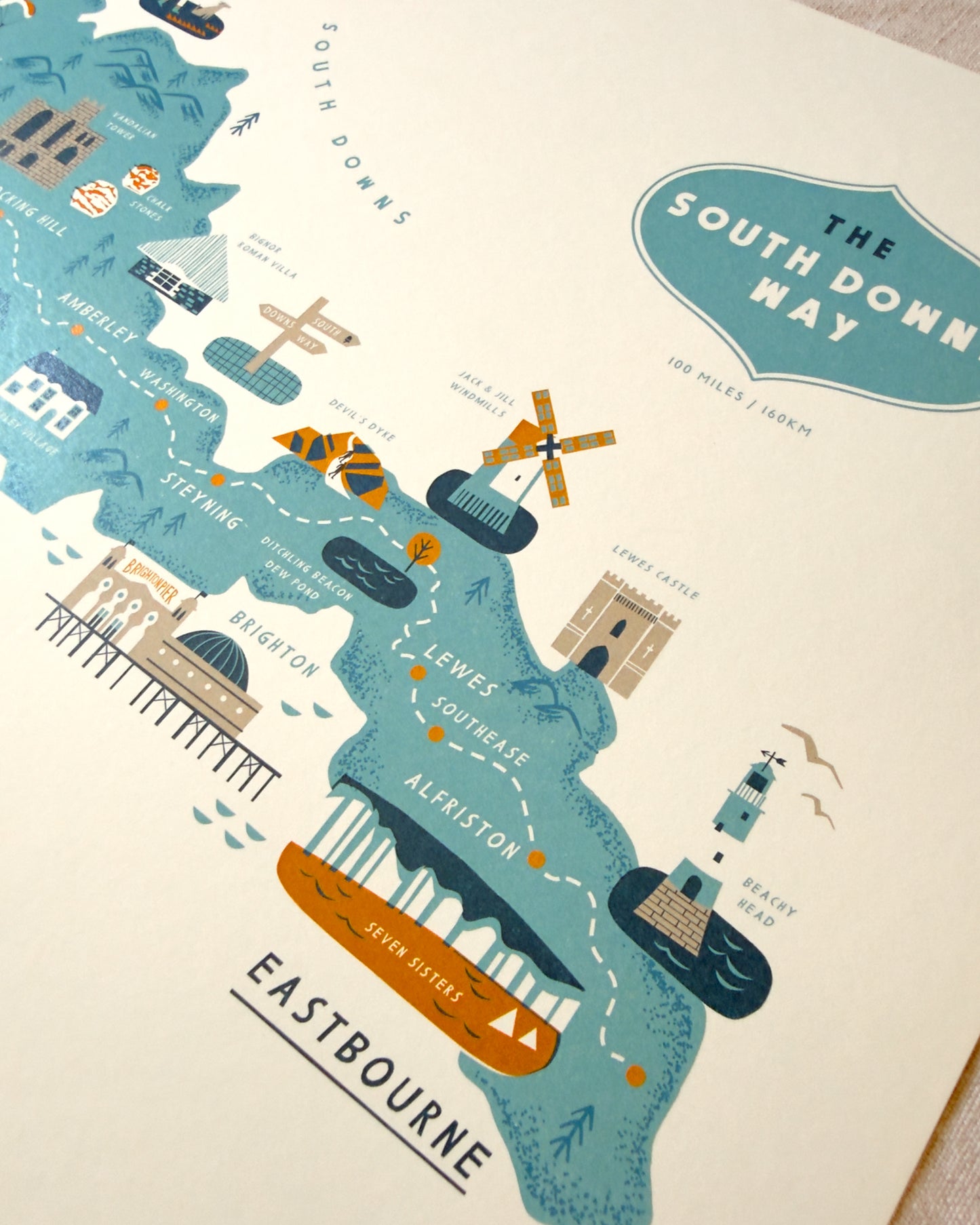 South Downs Way A3 Route Map