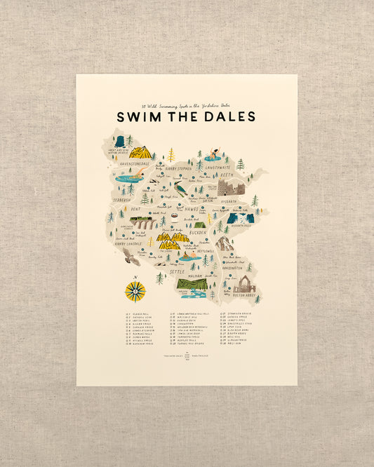 Swim the Dales A3 Map Checklist