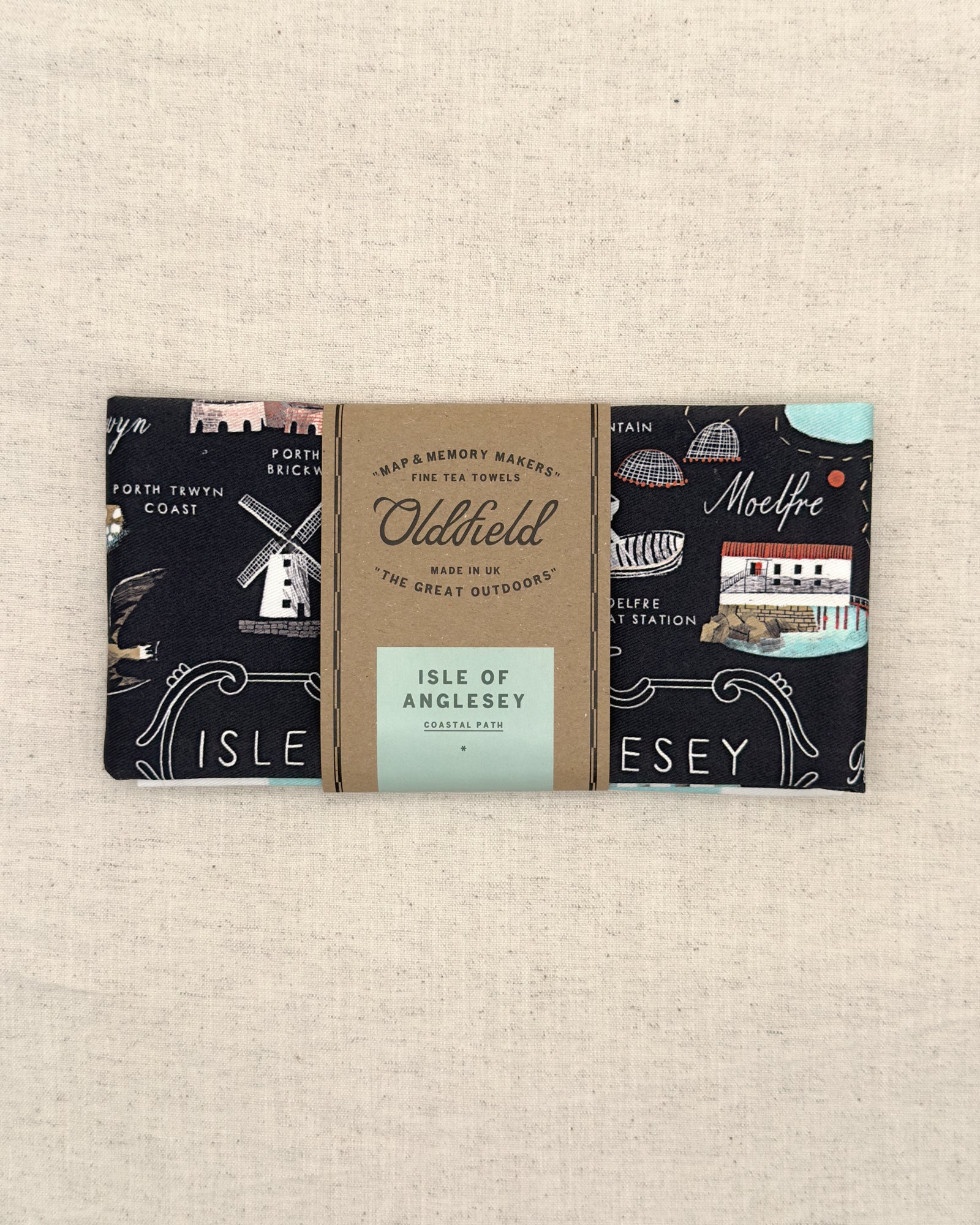 Anglesey Coastal Path Tea Towel – oldfielddesignco