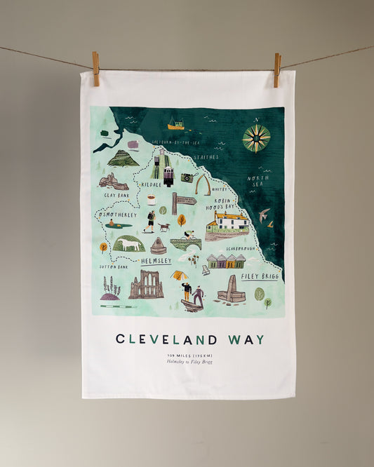 Cleveland Way Tea Towel