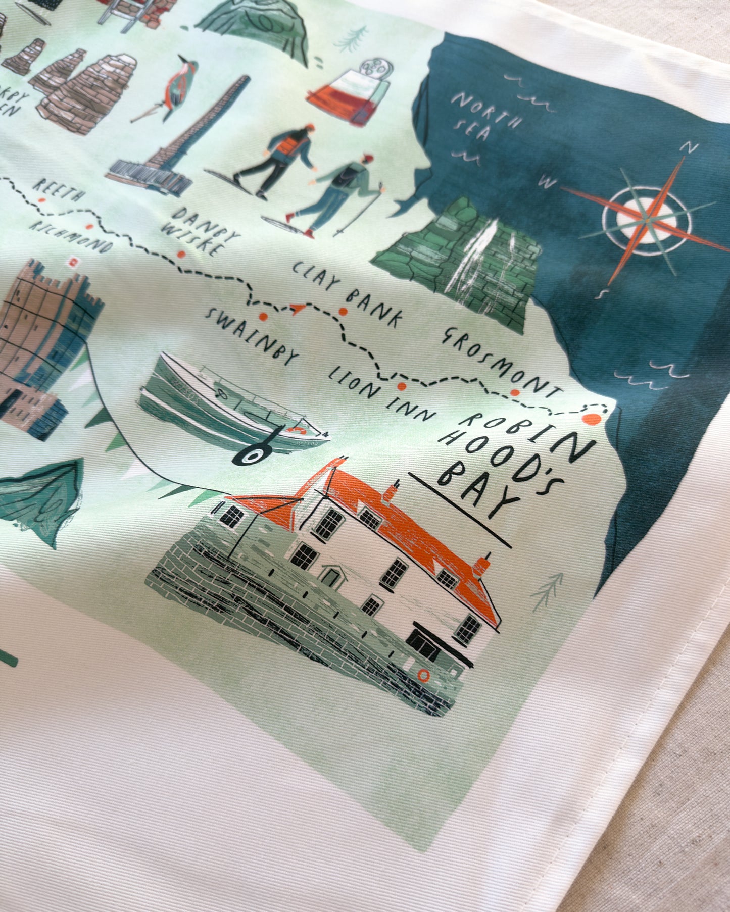 Coast to Coast Tea Towel