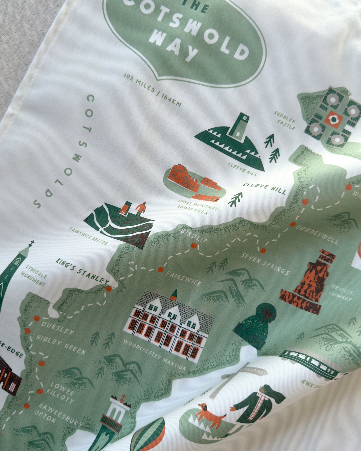 Cotswold Way Tea Towel