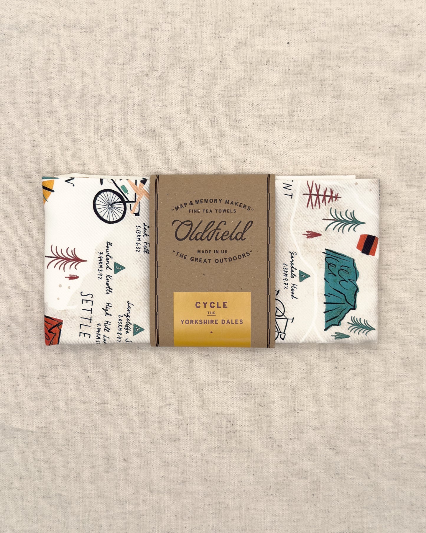 Cycle the Dales Tea Towel