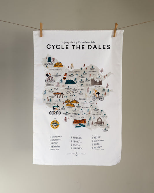 Cycle the Dales Tea Towel
