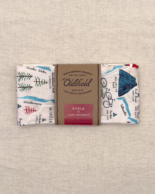 Cycle the Lakes Tea Towel