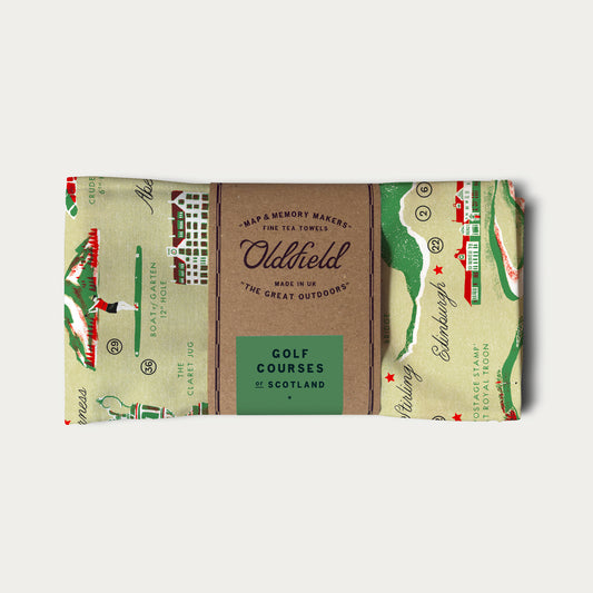 Golf Courses of Scotland Tea Towel
