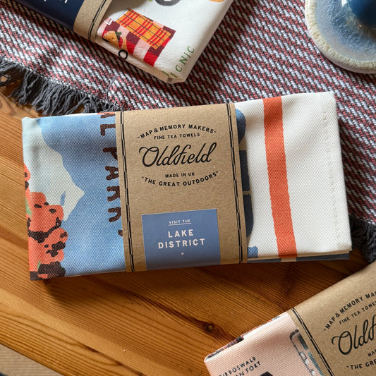 Visit The Lakes Retro Tea Towel
