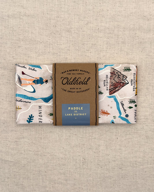 Paddle the Lakes Tea Towel