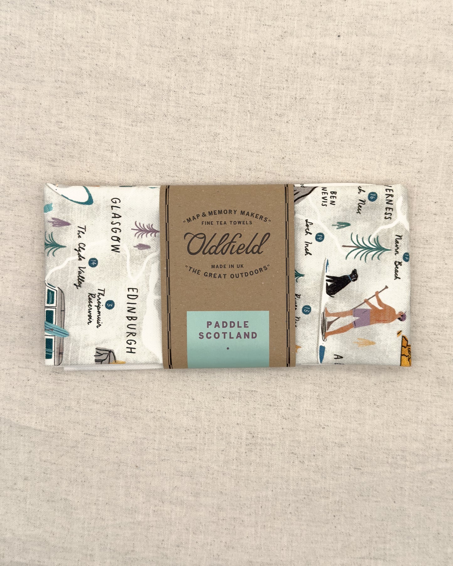 Paddle Scotland Tea Towel
