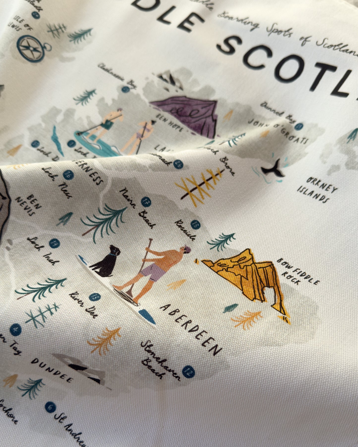 Paddle Scotland Tea Towel