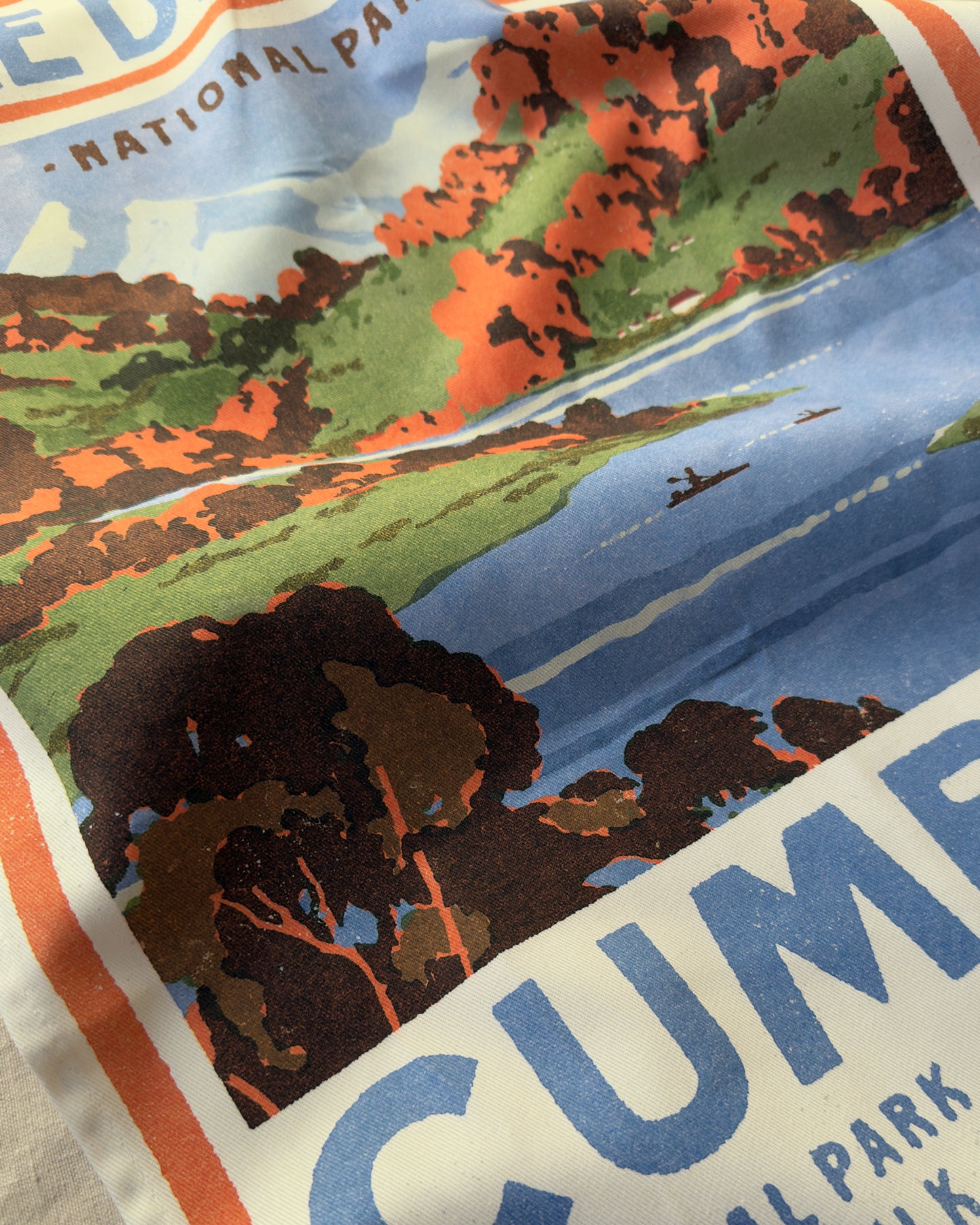 Vintage Visit The Lake District Tea Towel
