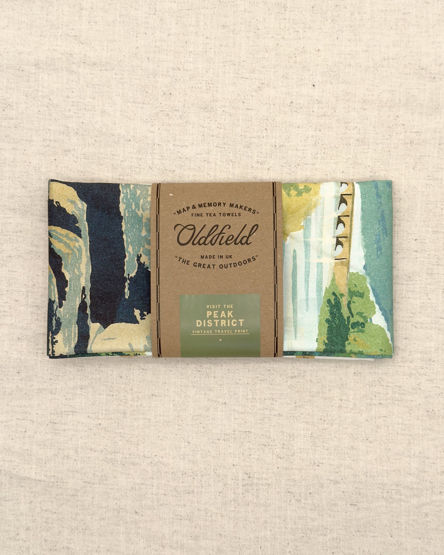 Vintage Visit The Peak District Tea Towel