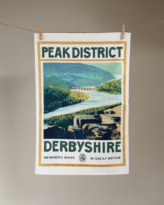 Vintage Visit The Peak District Tea Towel