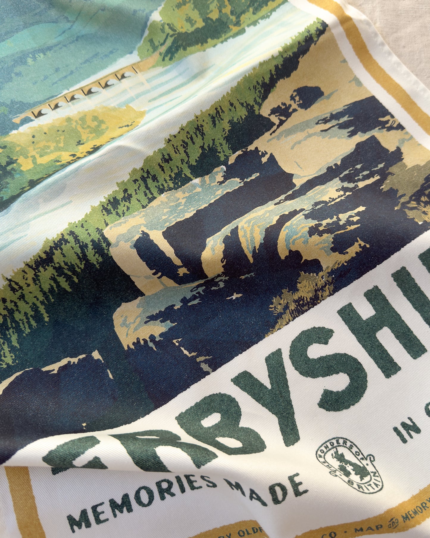 Vintage Visit The Peak District Tea Towel