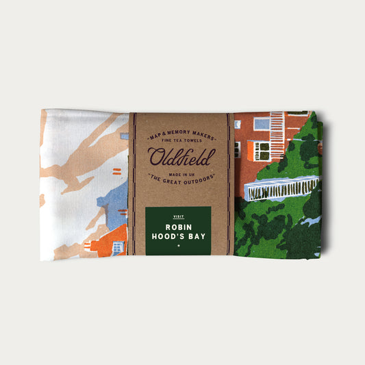 Visit Robin Hood's Bay Retro Tea Towel
