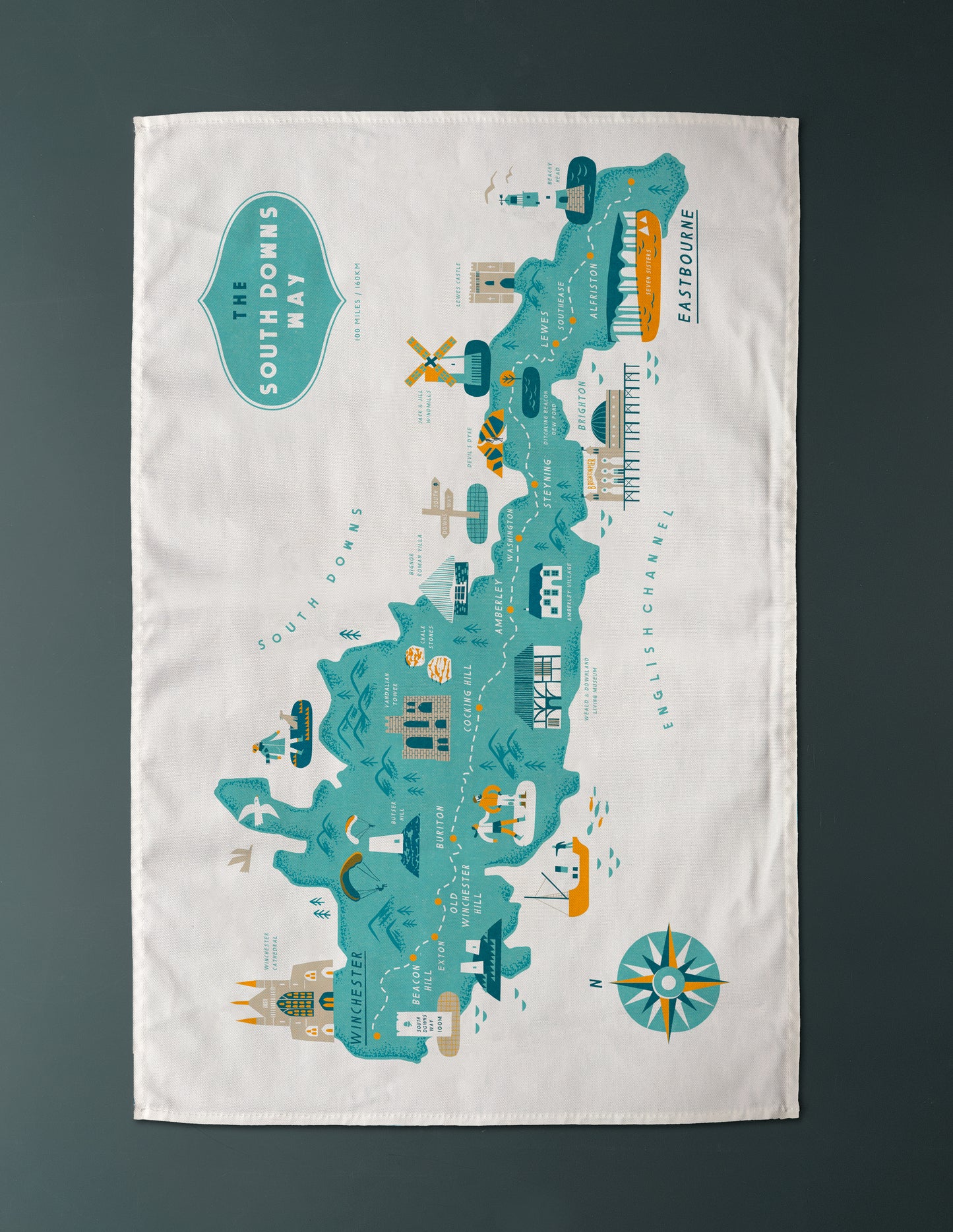 South Downs Way Tea Towel