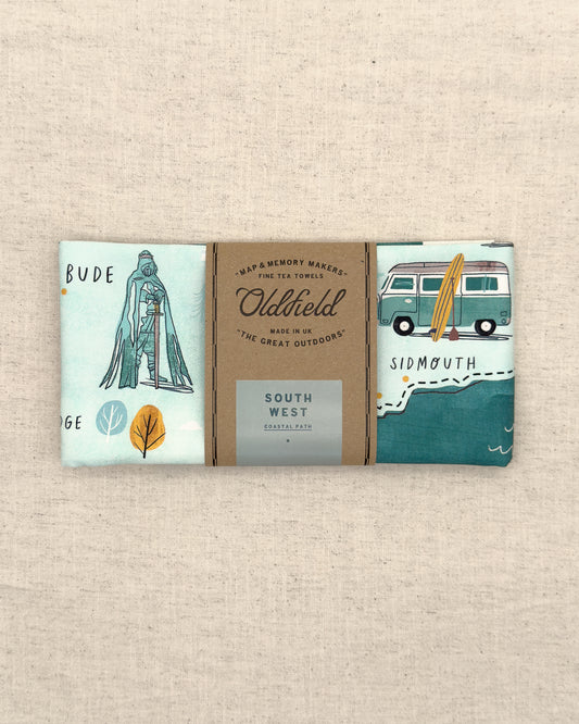 South West Coastal Path Tea Towel
