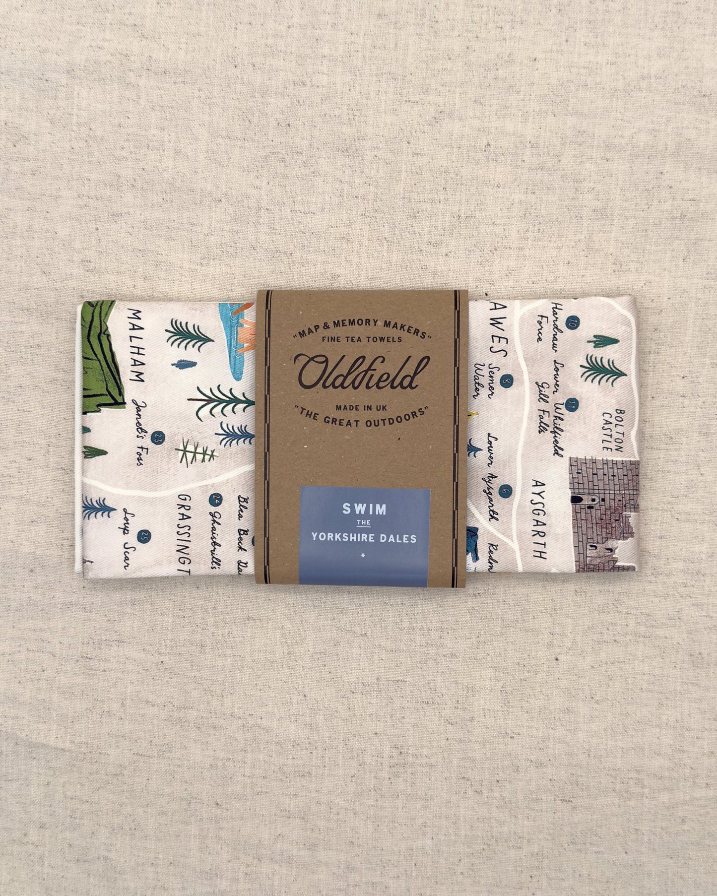Swim the Dales Tea Towel