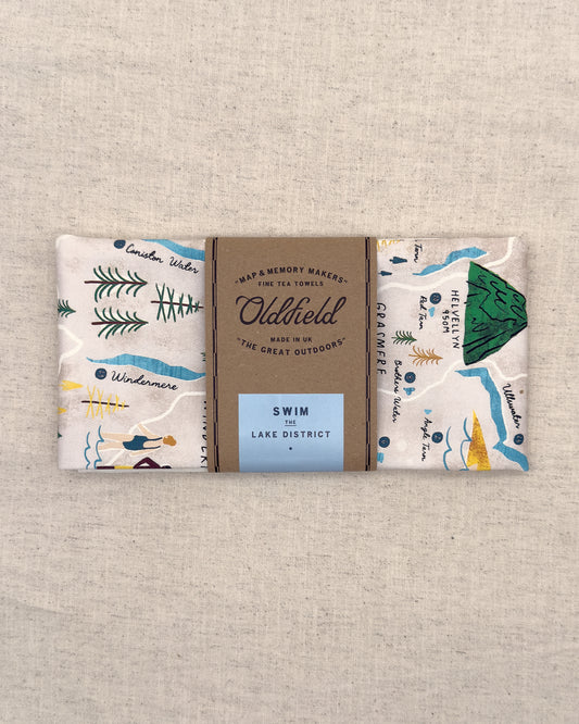 Swim the Lakes Tea Towel