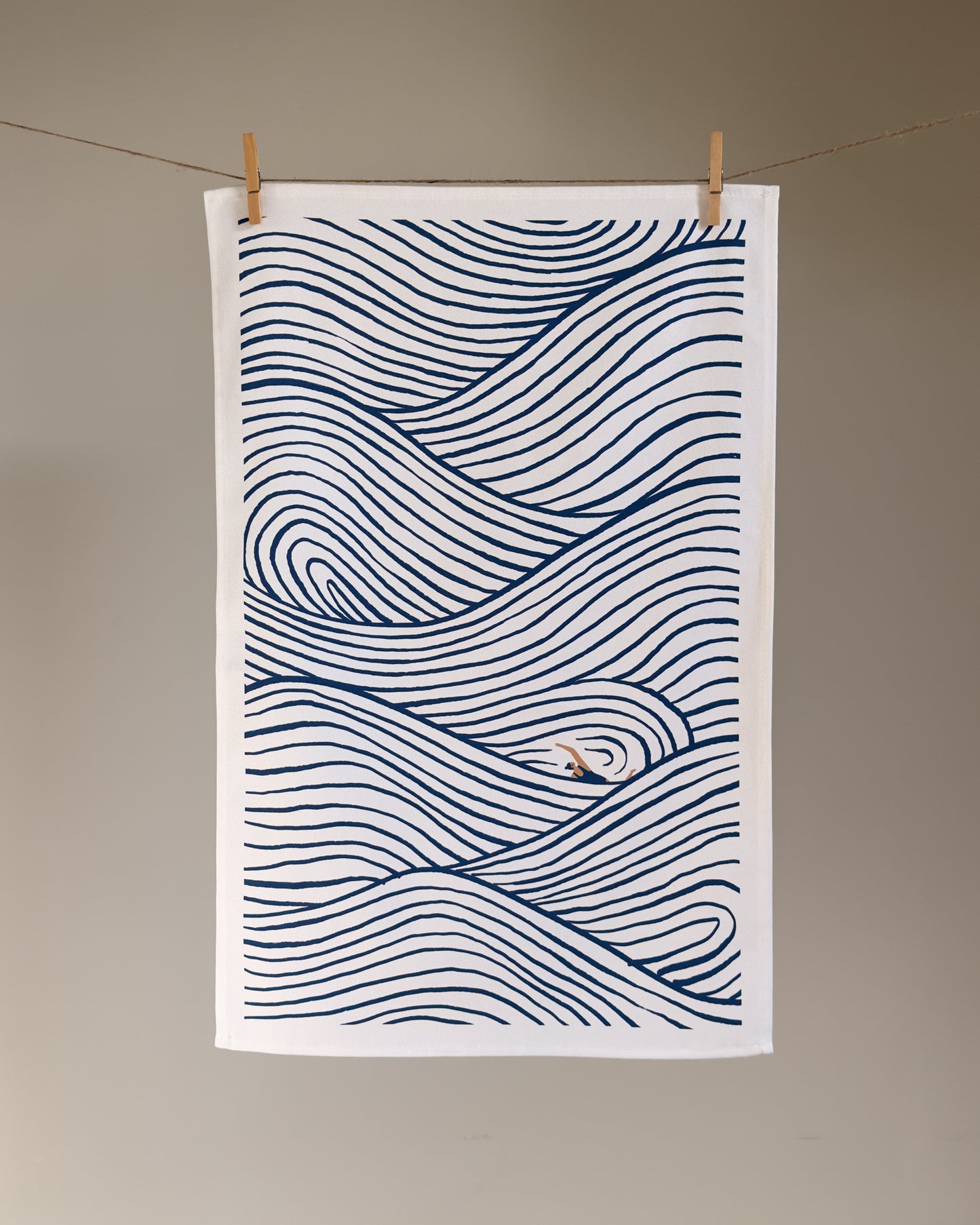 Swimming Pattern Tea Towel