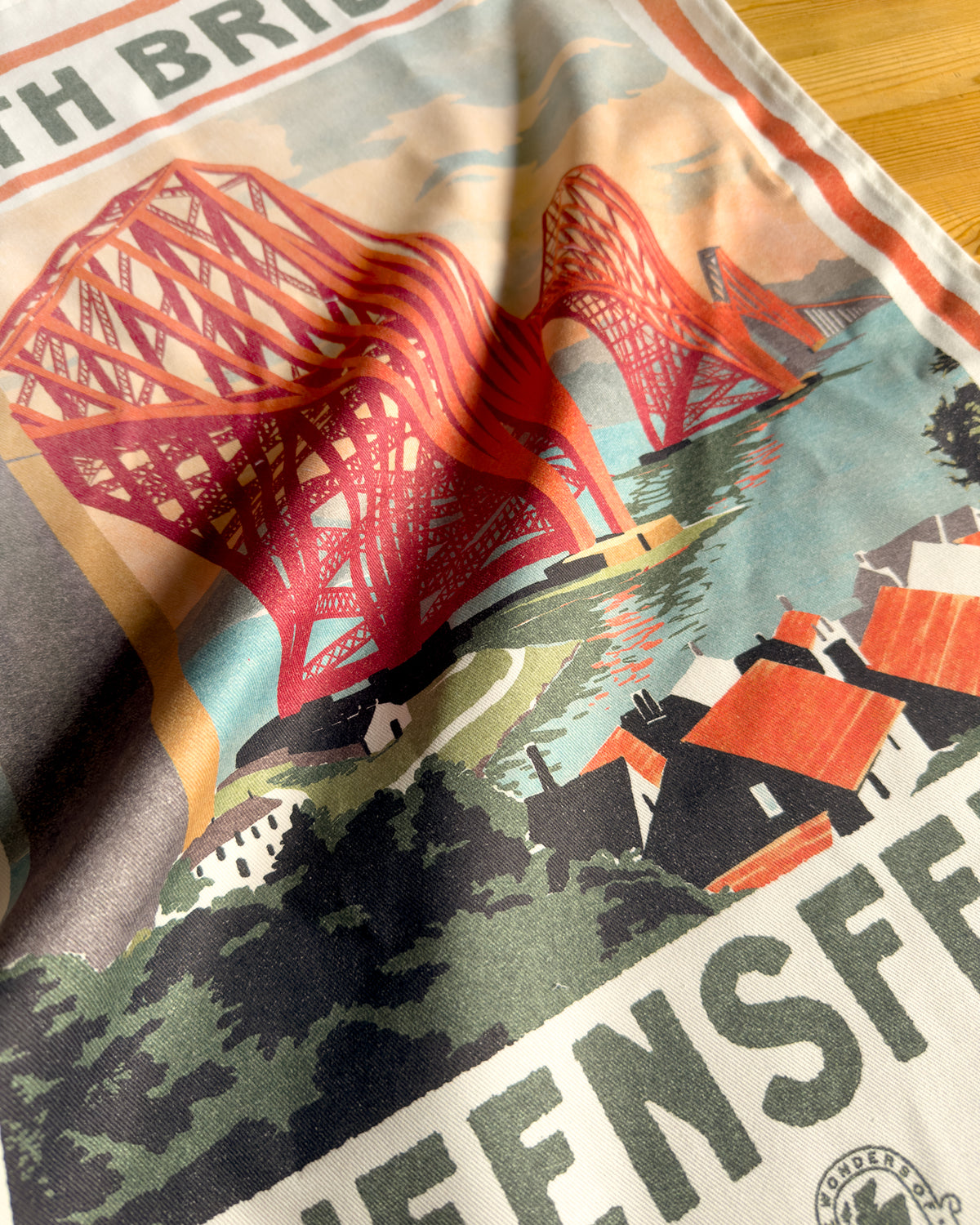 Vintage Visit Queensferry Tea Towel