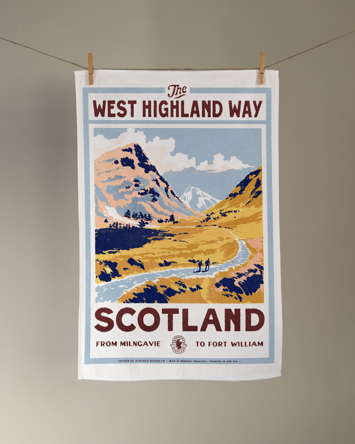 Vintage Visit West Highland Way Tea Towel