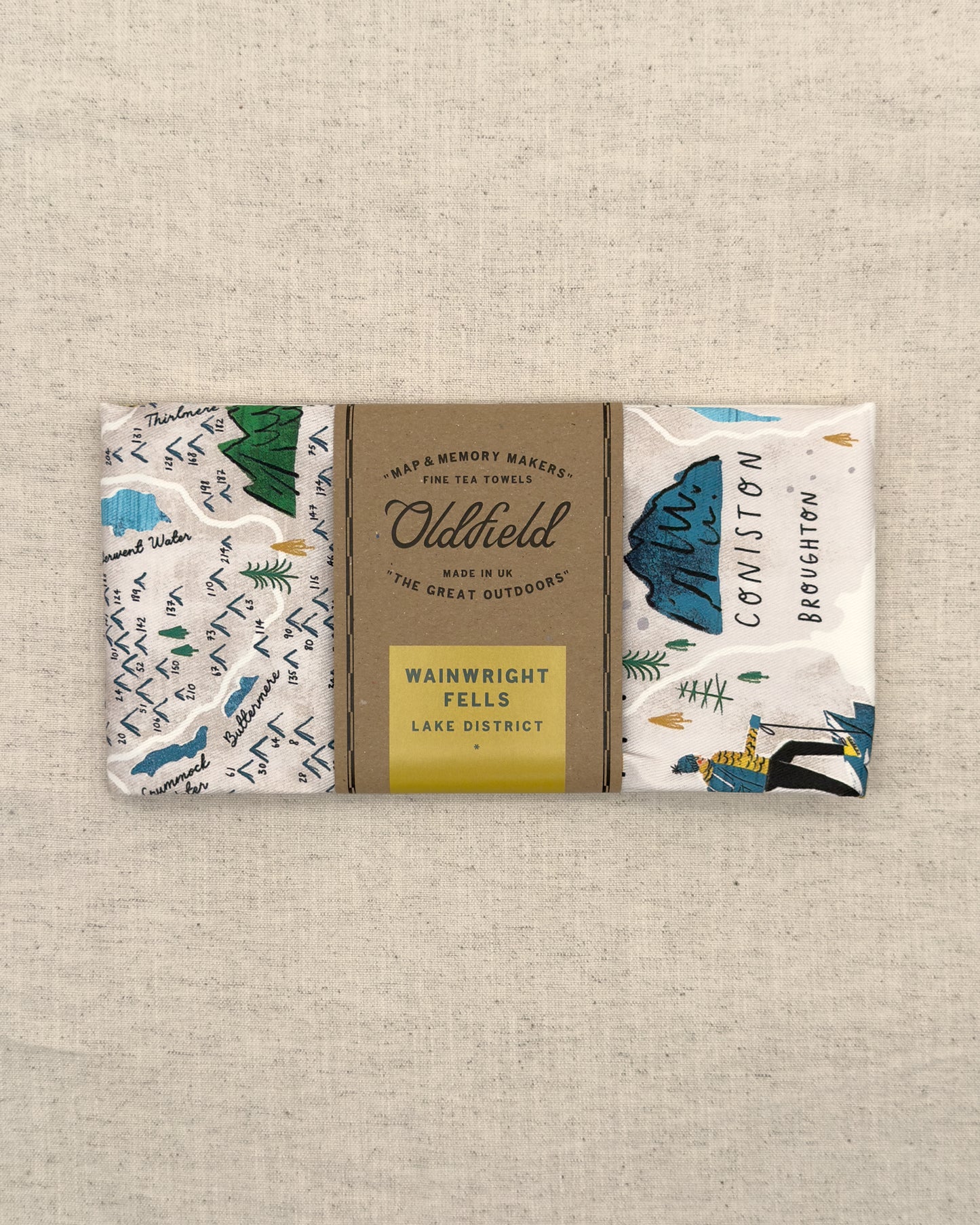 Wainwright Fells Tea Towel