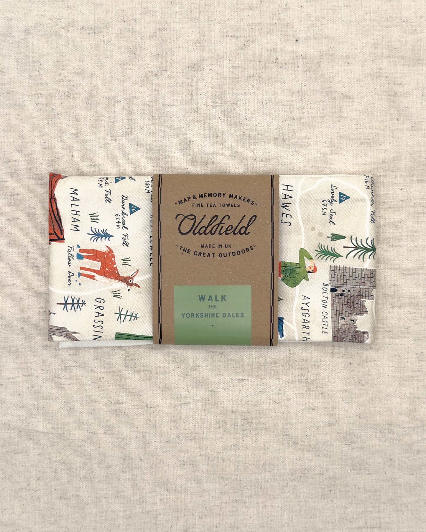 Walk the Dales Tea Towel