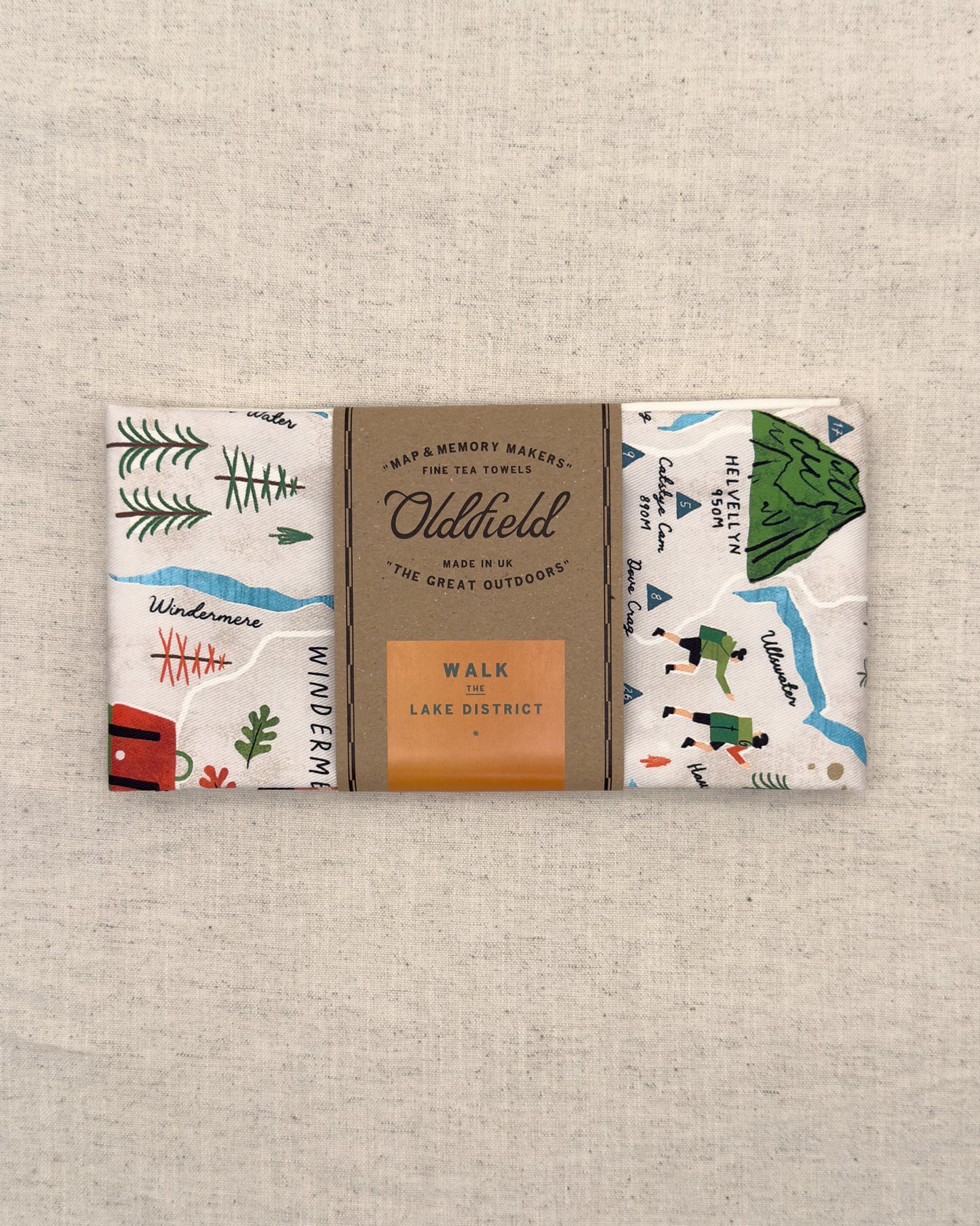 Walk the Lakes Tea Towel