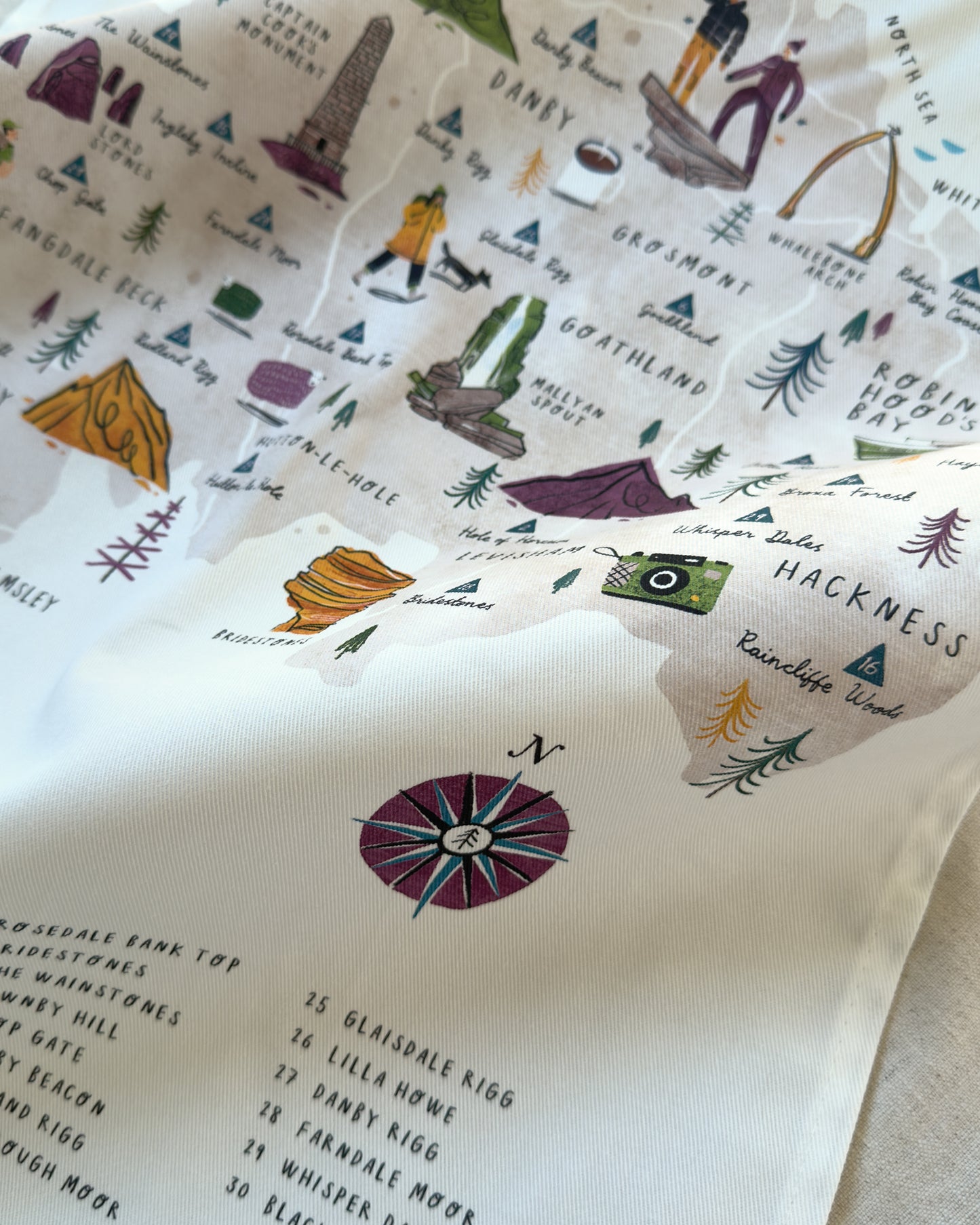 Walk the North York Moors Tea Towel