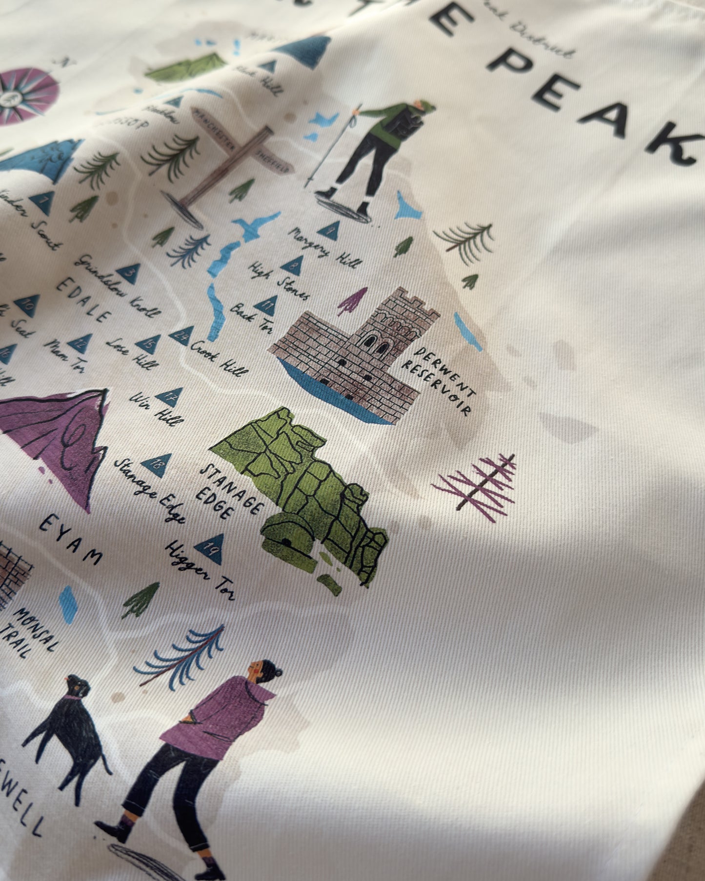 Walk the Peak District Tea Towel