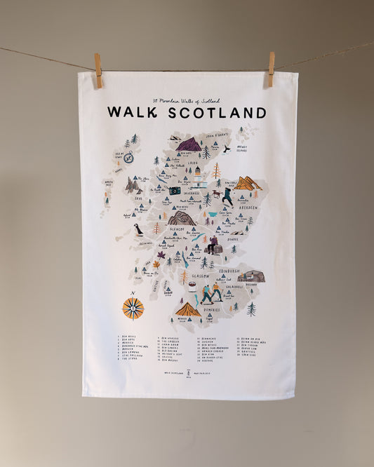 Walk Scotland Tea Towel