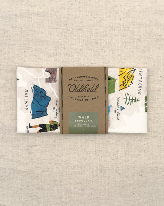 Walk Snowdonia Tea Towel